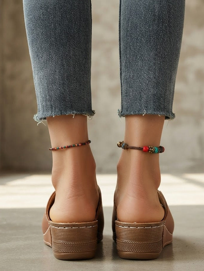 Sandalias de Cuña "Casual Stitch"